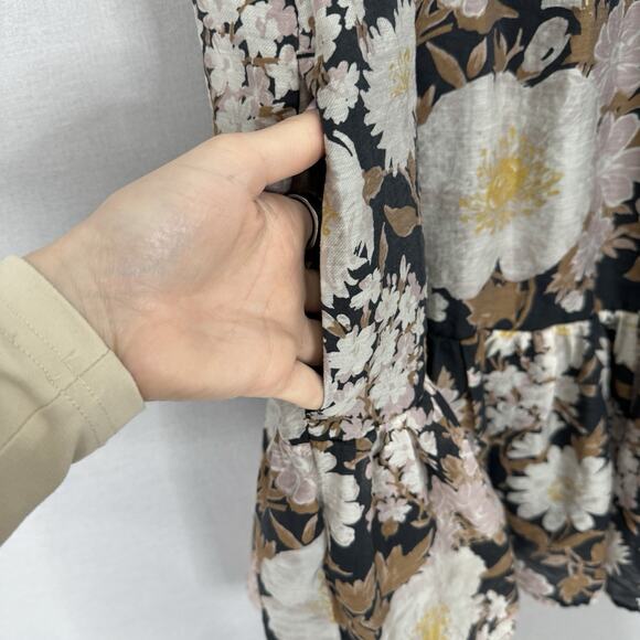 Abercrombie & Fitch Womens Dress Small Gray Floaty Trapeze Mini Floral Sundress - Picture 9 of 12